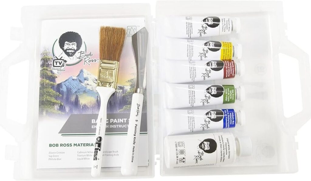 Bob Ross painting supplies