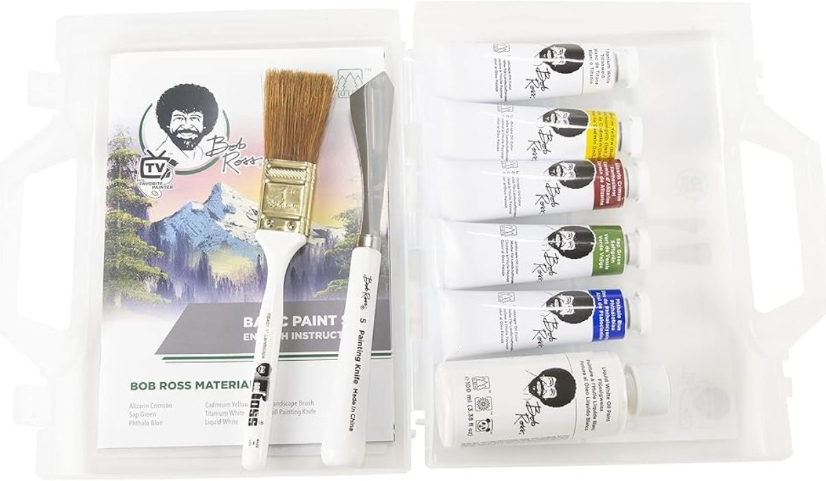 Bob Ross painting supplies